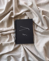 Aries Zodiac sign - Black Mini Notebook
